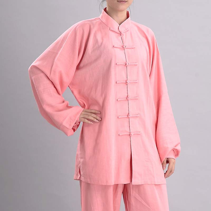 Meditation Zen Prayer Spiritual Tai Chi Qigong Practice Unisex Embroidery Clothing Set