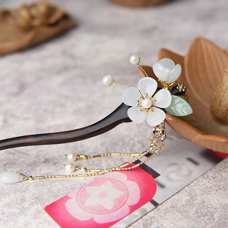 Ebony Flower Protection Blessing Hairpin Decorations