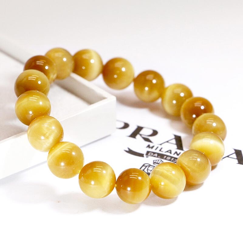 Tiger Eye Grounding Beaded Bracelet for Mental Clarity and Resilience