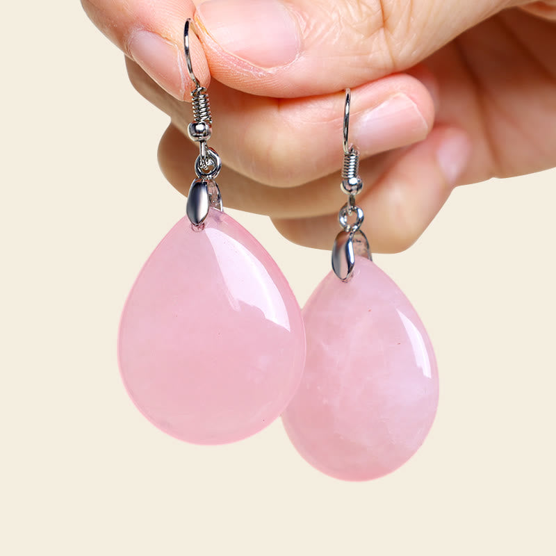 Handcrafted Natural Gemstone Dangle Drop Earrings