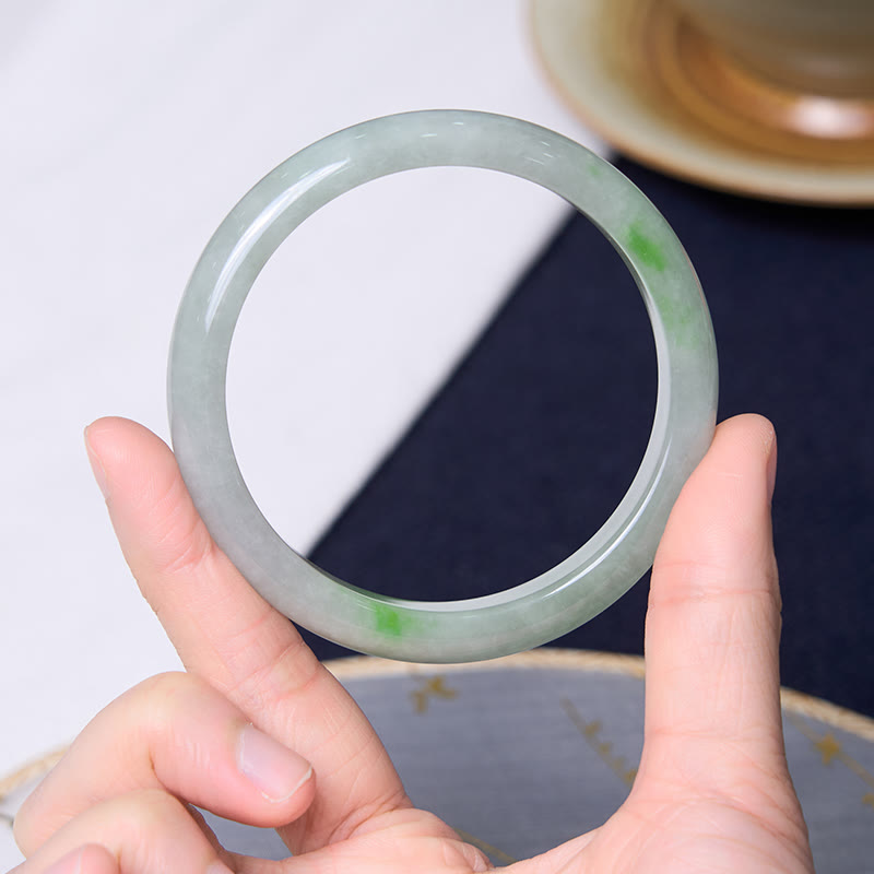 Bring Good Luck Green Jade Bracelet Bangle Bundle