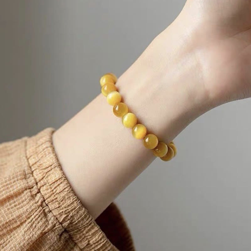 Tiger Eye Bead Fortune Protection Bracelet