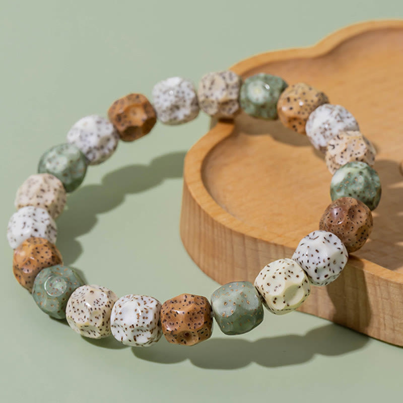 Natural Colorful Bodhi Seed Auspiciousness Wealth Bracelet