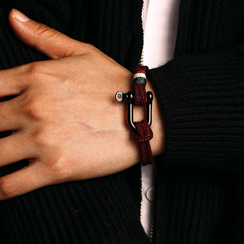 Simple Design Luck Stainless Steel Buckle Bracelet