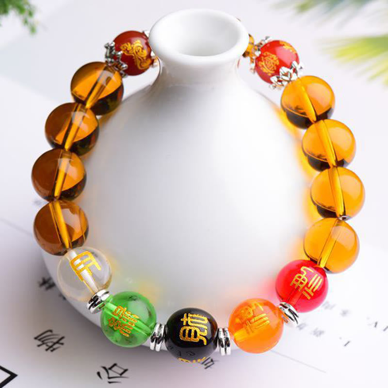 Natural Citrine Fortune Happiness Bracelet