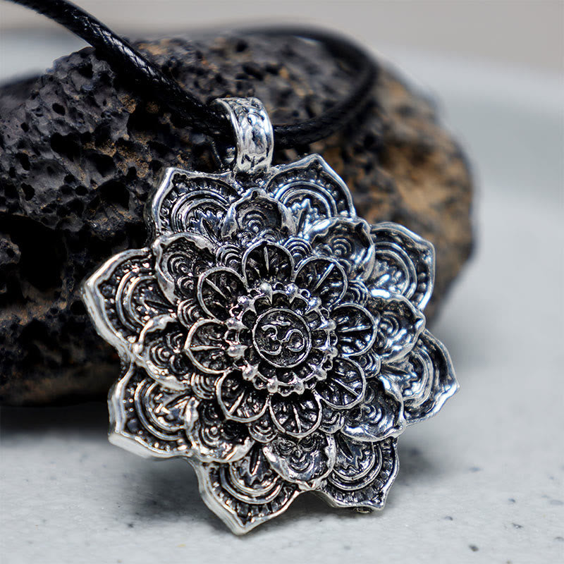 Tibetan Lotus Blessing Necklace Pendant
