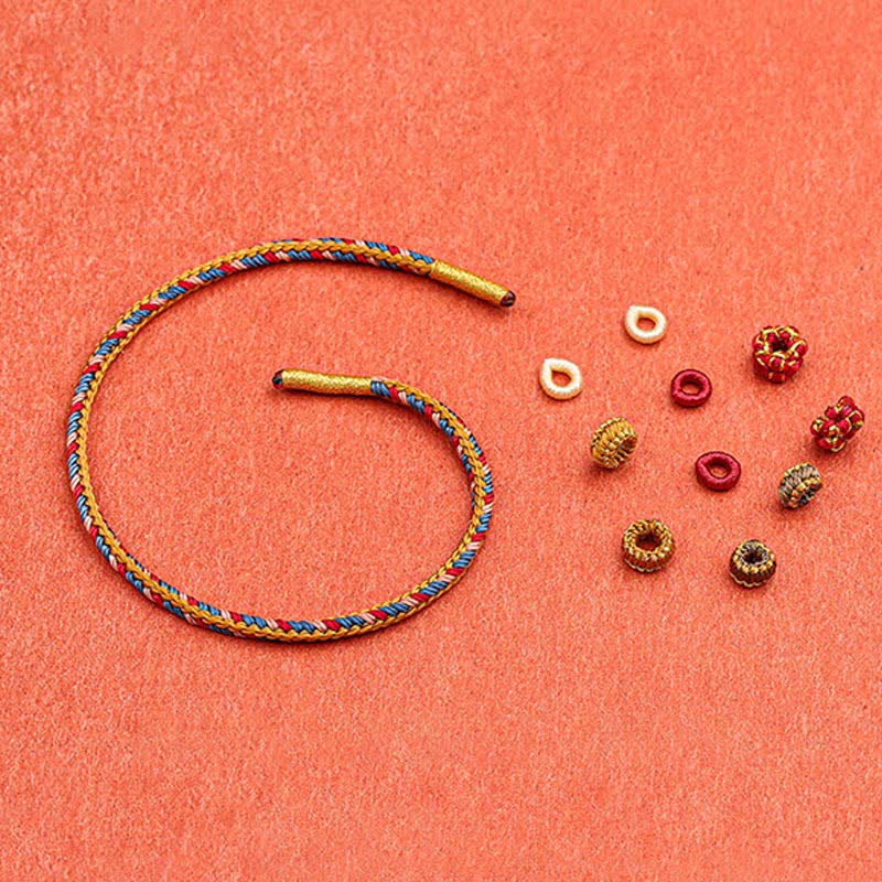 Handmade Dunhuang Color Luck Braid String Bracelet