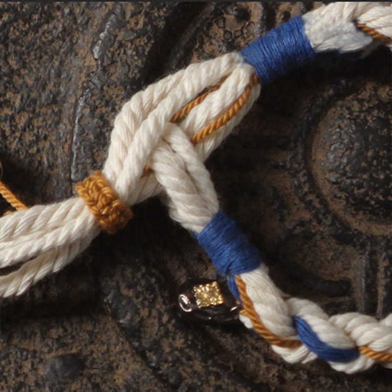 Tibet Zakiram Goddess of Wealth Thangka Handmade Luck Bracelet