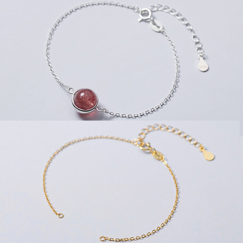 925 Sterling Silver Semi-finished Chain Blessing Bracelet