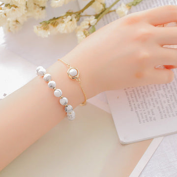 Sun Stone Strawberry Quartz Crystal Positive Bracelet
