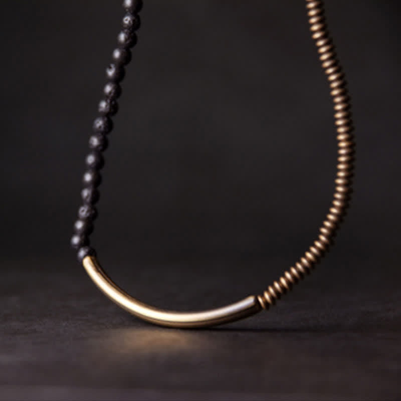 Vintage Lava Rock Copper Support Bracelet