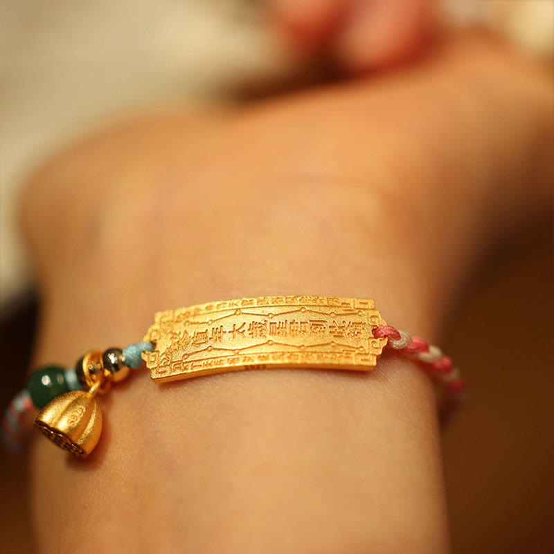 Handmade 925 Sterling Silver & Gold Plated Braided Red String Jade Sandalwood Bracelet