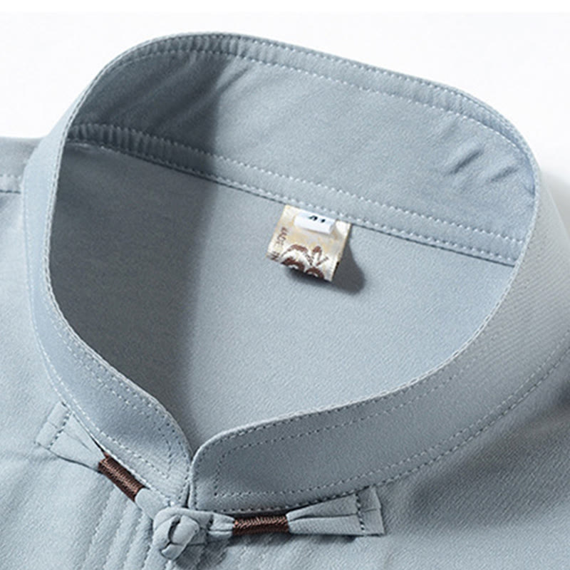 Cotton Linen Embroidered Frog-Button Mindful Meditation Set