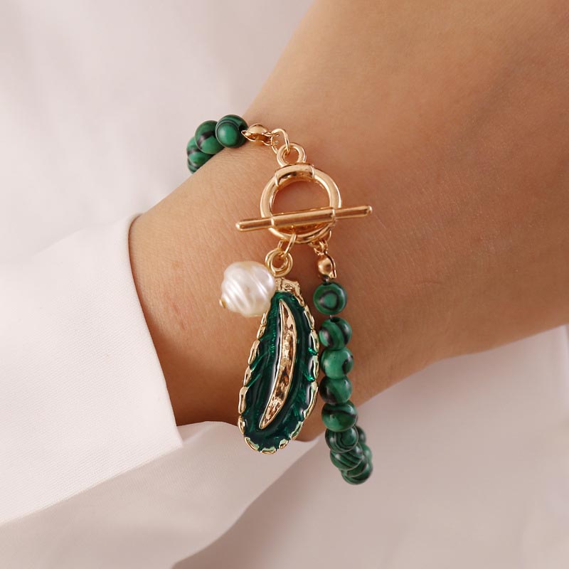 Natural Malachite Calm Necklace & Bracelet (Extra 30% Off | USE CODE: FS30)