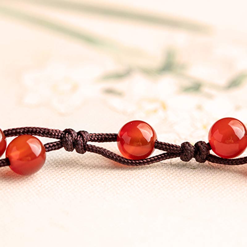 Handmade Natural Gemstone & Sandalwood Beaded String Bracelet