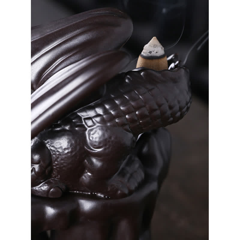 Nordic Dragon Ceramic Backflow Smoke Fountain Sandalwood Incense Burner