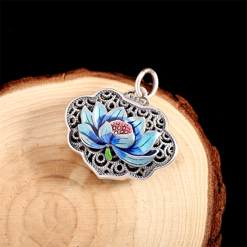 Lotus Auspicious Cloud New Beginning Necklace Pendant Ring (Extra 30% Off | USE CODE: FS30)