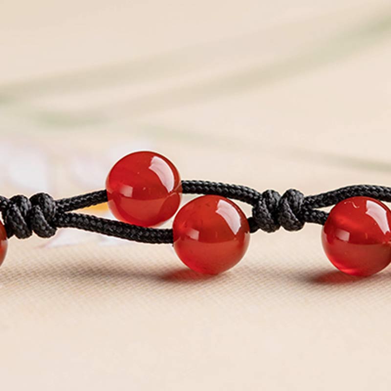 Handmade Natural Gemstone & Sandalwood Beaded String Bracelet