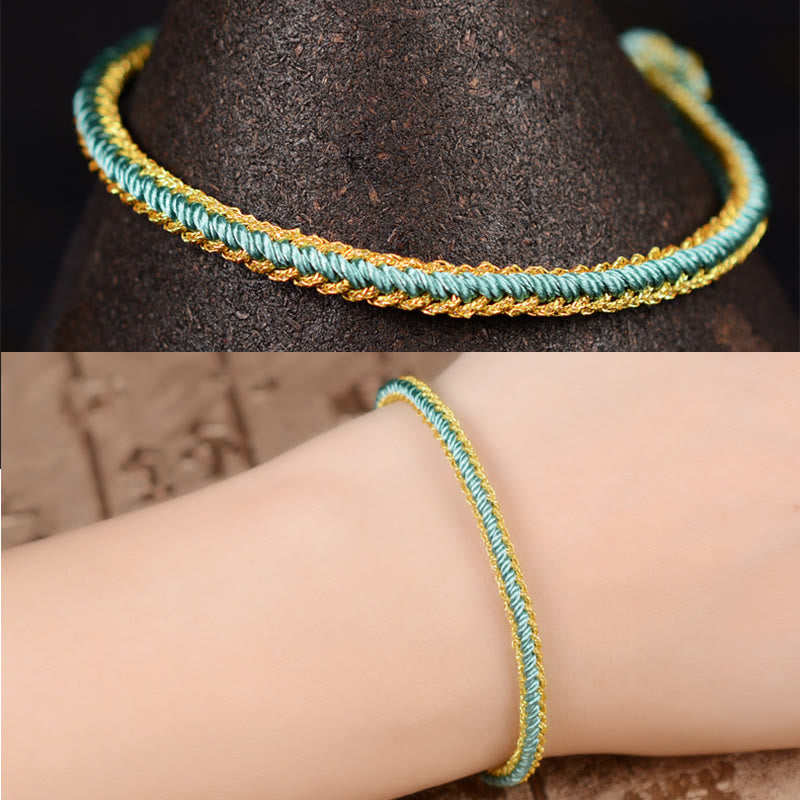 Two-Color Rope Handcrafted Eight Thread Peace Knot Bracelet (Extra 30% Off | USE CODE: FS30)