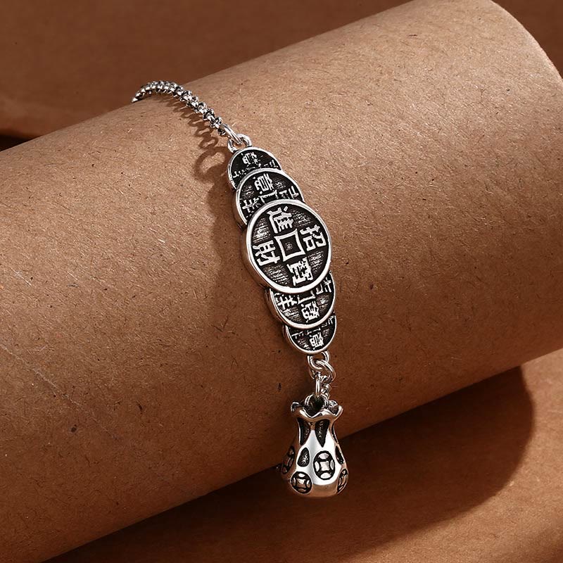 Copper Coin Money Bag Wealth Bracelet