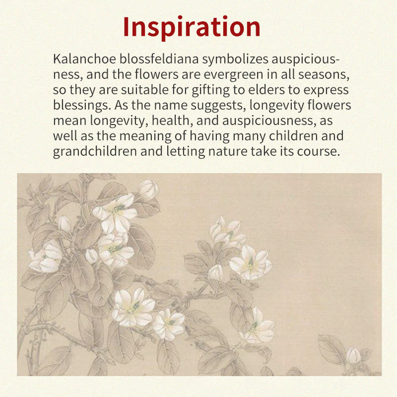 Natural Jade Kalanchoe blossfeldiana Flower Pattern Luck Necklace Pendant