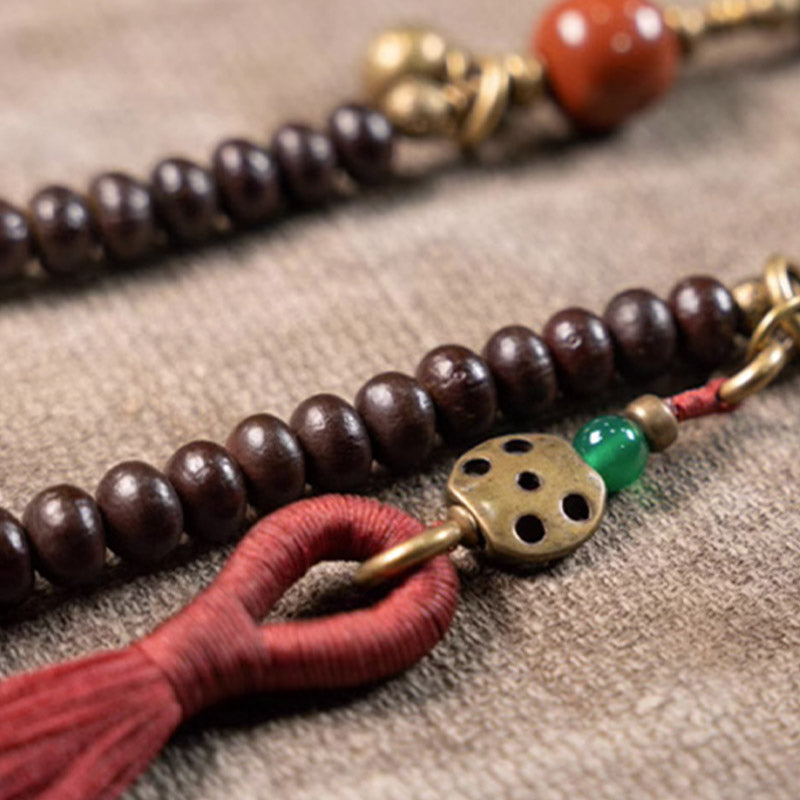 108 Mala Beads Natural Tibet Purple Bodhi Seed Auspiciousness Bracelet