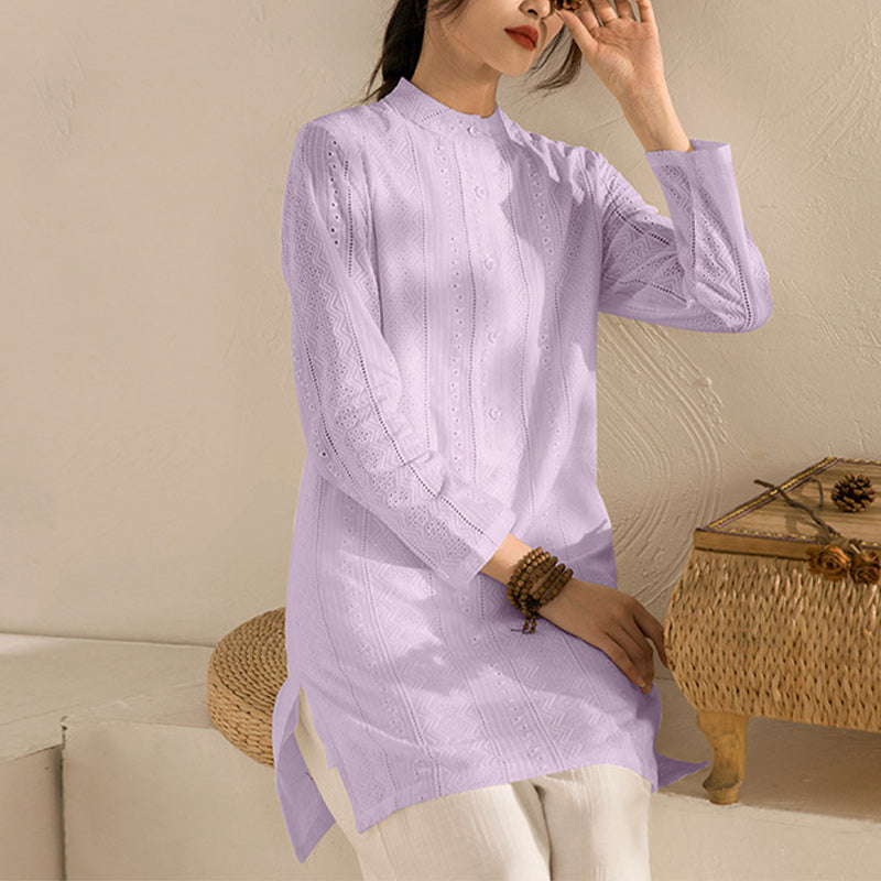 Breathable Cotton Two-Piece Long Sleeve Meditation and Movement Set