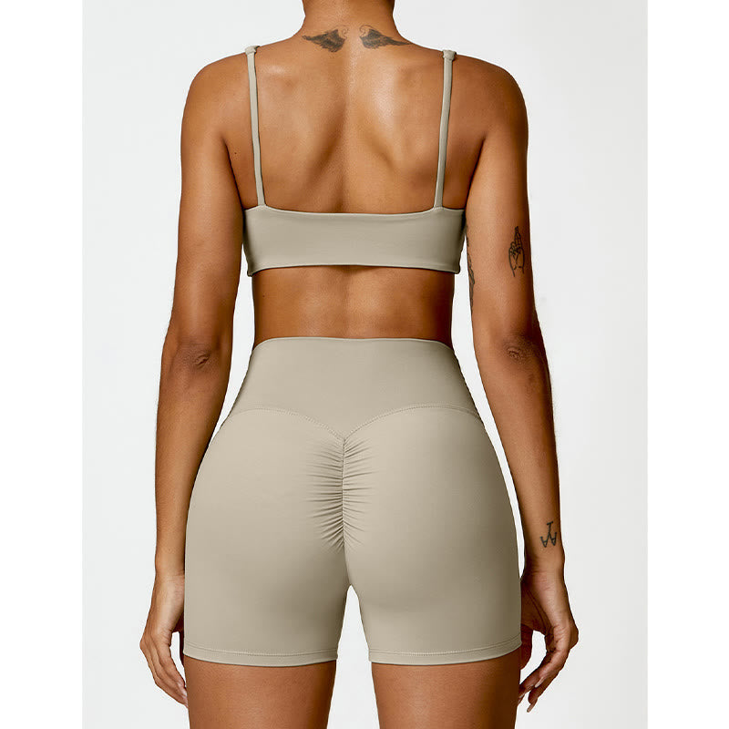 Breathable Stretch Backless Yoga Meditation 2-Piece Outfit