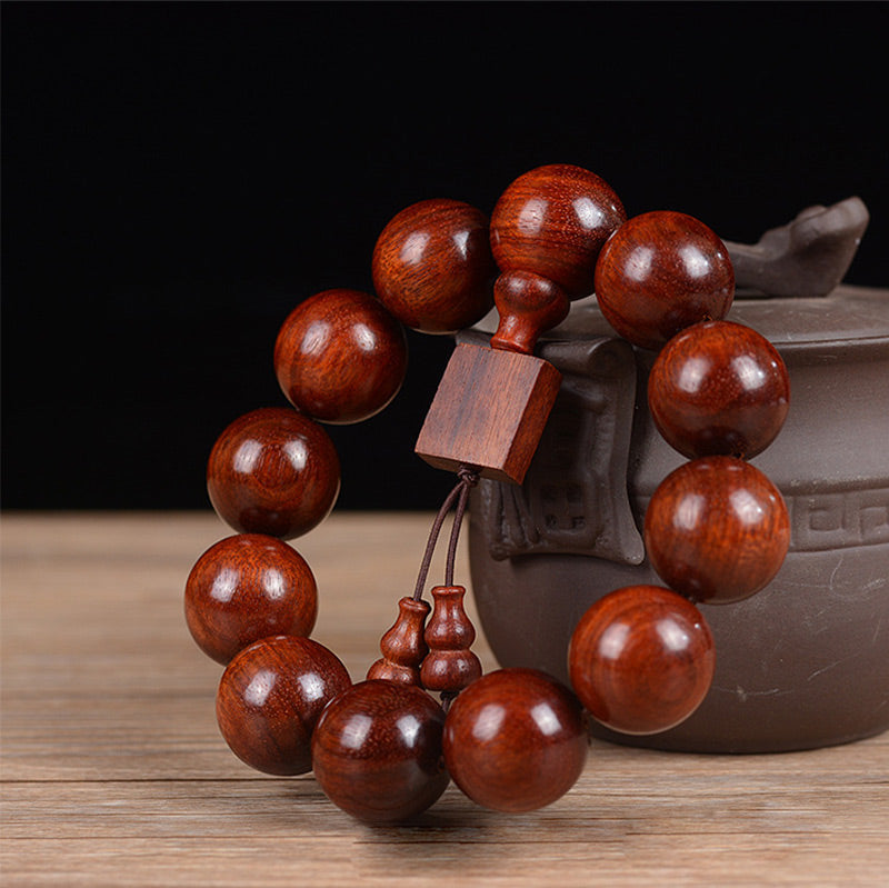 Tibetan Small Leaf Red Sandalwood Relaxation Bracelet