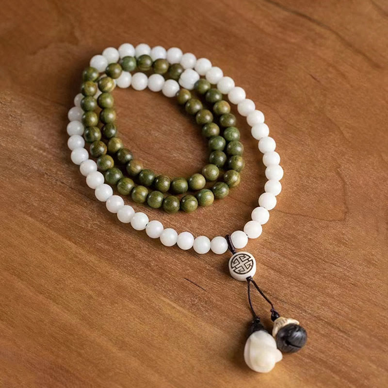 Natural Green Sandalwood Bodhi Seed Soothing Bracelet