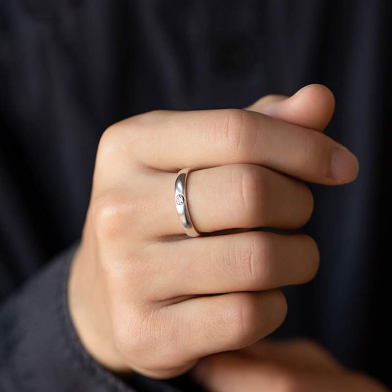 Chinese Zodiac Natal Buddha Couple Silver-plated Ring