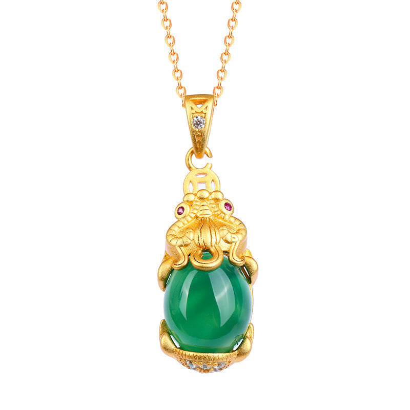 Natural Jade PiXiu Balance Necklace
