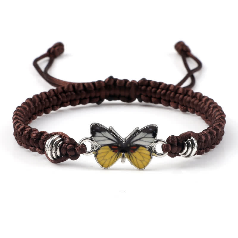 Butterfly Freedom Love String Charm Bracelet