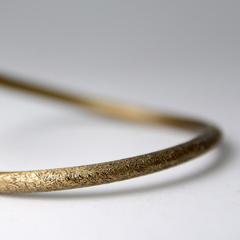 Minimalist Brass and Copper Adjustable Open Cuff Bangle Bracelet