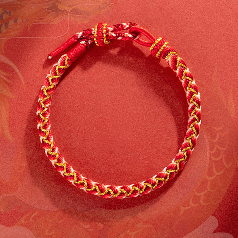 Handmade Year Of The Dragon Scale Protection Rope Bracelet