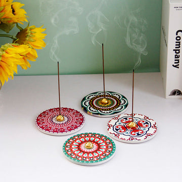 Handcrafted Colorful Pattern Ceramic Blessing Stick Incense Burner