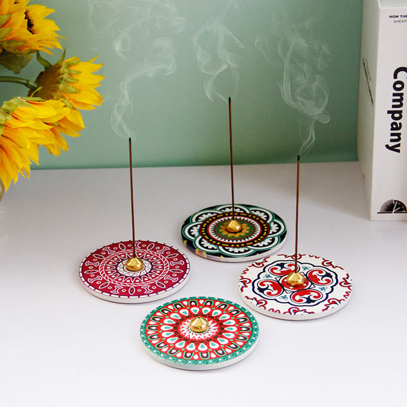 Handcrafted Colorful Pattern Ceramic Blessing Stick Incense Burner