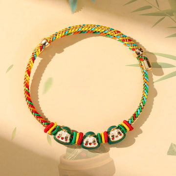 Colorful Rope Zongzi Pattern Luck Handmade Child Adult Bracelet