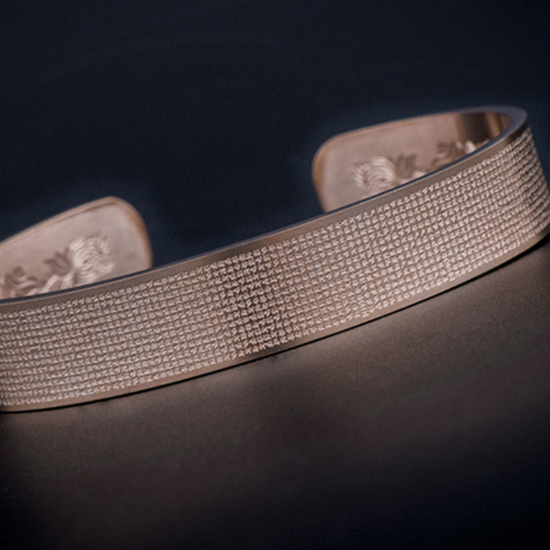 Shurangama Mantra Engraving Titanium Steel Blessing Bracelet