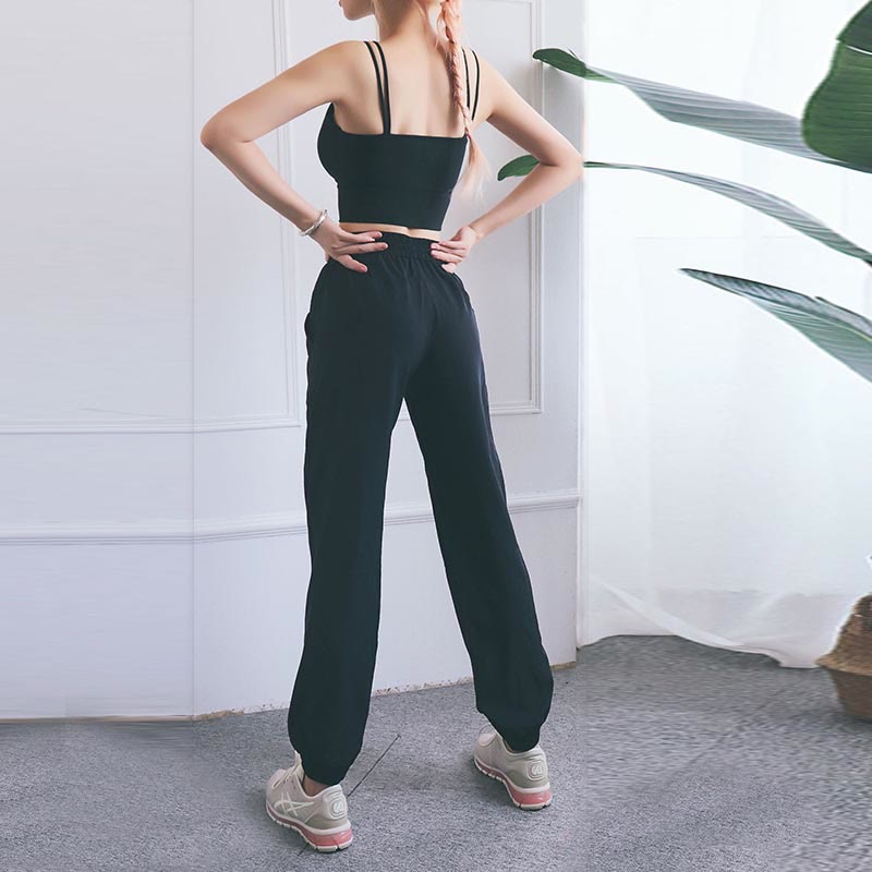 High Waist Fitness Yoga Sports Jogger Track Pants With Pockets Sweatpants