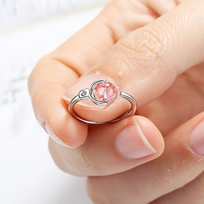 Pink Crystal Soothing Rotation Ring
