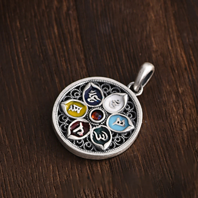 Tibetan Om Mani Padme Hum Purity Necklace Pendant