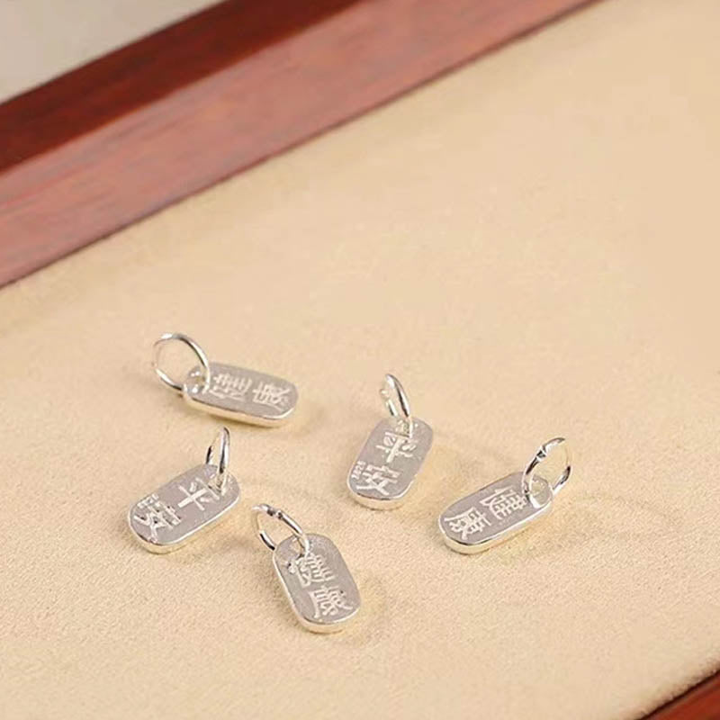 925 Sterling Silver Auspicious Clouds Peace Buckle Safe And Sound Bracelet Anklet