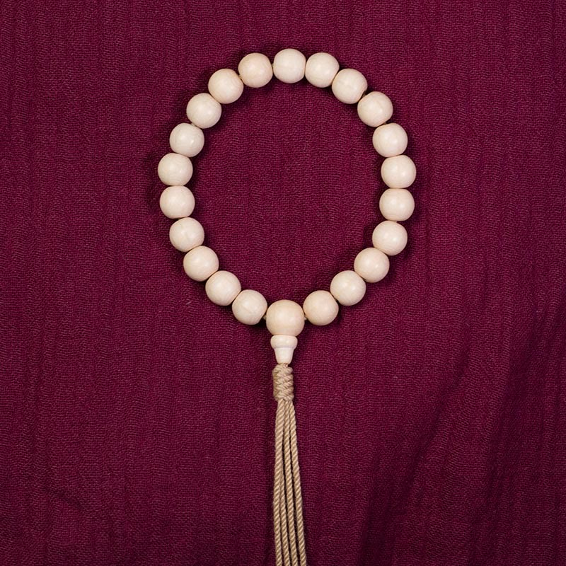 Natural Abelia Biflora Wood Blessing Wrist Mala