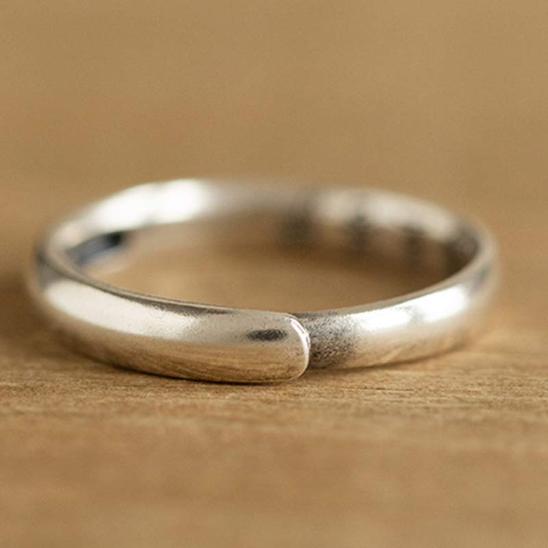 Chinese Zodiac Natal Buddha Couple Silver-plated Ring
