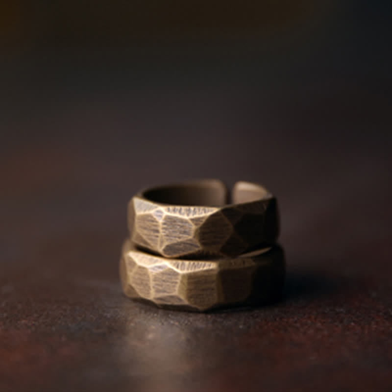 Tibetan Simple Design Copper Wealth Ring