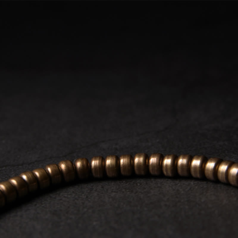 Simple Design Copper Brass Bead Luck Wealth Bracelet