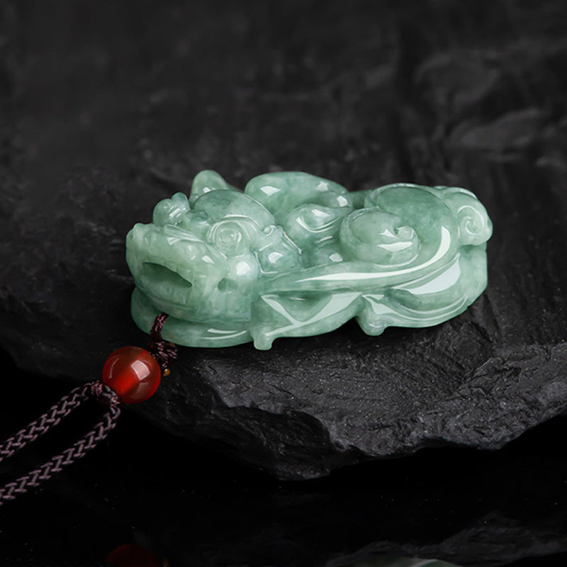 Jade PiXiu Wealth Luck String Necklace Pendant