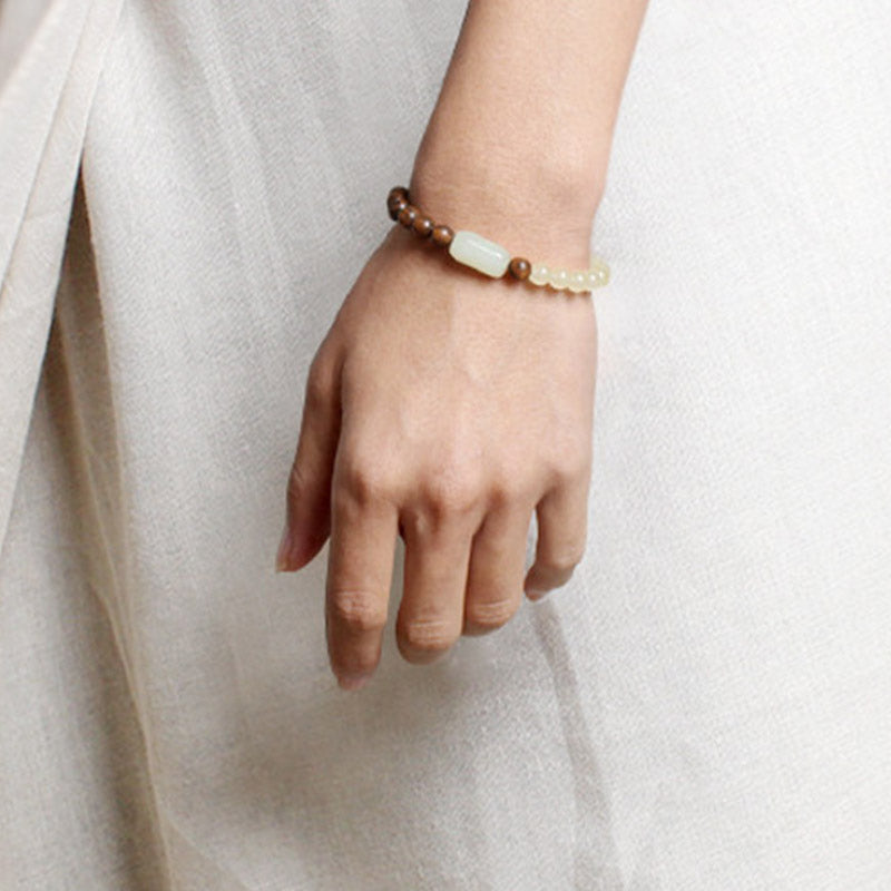 Jade Sandalwood Luck Abundance Bracelet