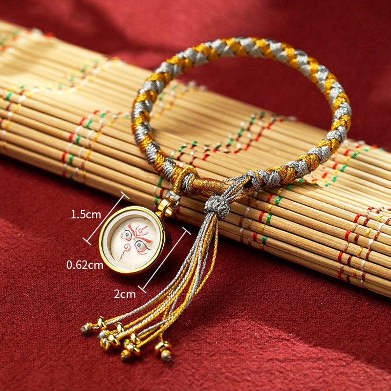 Handmade Tibetan Five God Of Wealth Dragon Scale Rope Luck Braid Bracelet